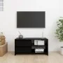 Solid black pine wood TV cabinet 80x31x39 cm by vidaXL, TV Furniture - Ref: Foro24-809898, Price: 69,03 €, Discount: %