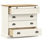 Cómoda VIGO madera maciza pino blanco 80x40x76 cm by , Drawers - Ref: Foro24-353161, Price: 198,34 €, Discount: %