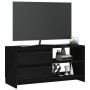 Massiver TV-Schrank aus schwarzem Kiefernholz, 80 x 31 x 39 cm von vidaXL, TV-Möbel - Ref: Foro24-809898, Preis: 70,19 €, Rab...