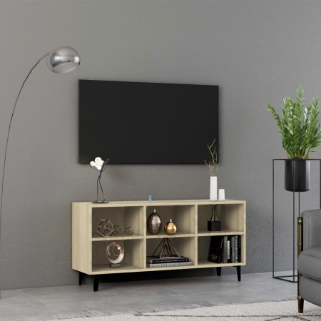 Mueble de TV con patas metal color roble Sonoma 103,5x30x50 cm | Foro24.es | Tu tienda online para hogar, jardín y más Foro24.es