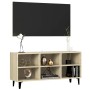 Mueble de TV con patas metal color roble Sonoma 103,5x30x50 cm | Foro24.es | Tu tienda online para hogar, jardín y más Foro24.es