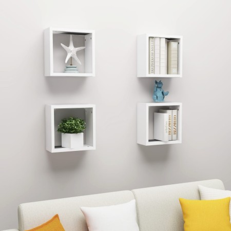 Estantes cubo de pared 4 unidades blanco 30x15x30 cm von , Regale und Regale - Ref: Foro24-806999, Preis: 42,22 €, Rabatt: %