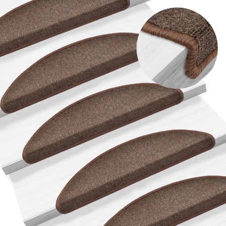 Alfombrillas de escalera 15 unidades marrón café 56x17x3 cm by , Stair mats - Ref: Foro24-133880, Price: 67,82 €, Discount: %