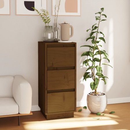 Aparador de madera maciza de pino marrón miel 32x34x75 cm by , Sideboards - Ref: Foro24-813371, Price: 62,76 €, Discount: %