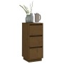 Aparador de madera maciza de pino marrón miel 32x34x75 cm by , Sideboards - Ref: Foro24-813371, Price: 62,76 €, Discount: %
