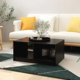 Schwarzer Couchtisch aus massivem Kiefernholz, 75 x 50 x 33,5 cm von vidaXL, Couchtisch - Ref: Foro24-809910, Preis: 49,67 €,...