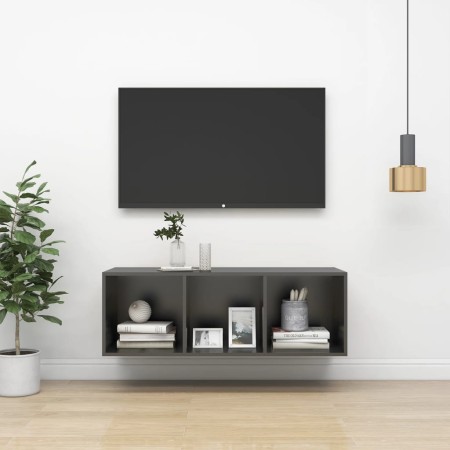 Mueble de pared para TV madera contrachapada gris 37x37x107 cm by , TV Furniture - Ref: Foro24-805482, Price: 50,63 €, Discou...