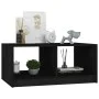 Black solid pine wood coffee table 75x50x33.5 cm by vidaXL, Coffee table - Ref: Foro24-809910, Price: 49,62 €, Discount: %
