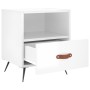 Mesita de noche madera de ingeniería blanco brillo 40x35x47,5cm by , Nightstands - Ref: Foro24-827376, Price: 37,27 €, Discou...