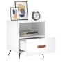 Mesita de noche madera de ingeniería blanco brillo 40x35x47,5cm de , Mesitas de noche - Ref: Foro24-827376, Precio: 37,27 €
