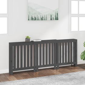 Cubierta de radiador madera maciza de pino gris