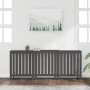 Cubierta de radiador madera maciza de pino gris 210x21x85 cm by , Accessories for heating radiators - Ref: Foro24-822588, Pri...
