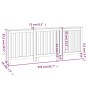 Cubierta de radiador madera maciza de pino gris 210x21x85 cm by , Accessories for heating radiators - Ref: Foro24-822588, Pri...