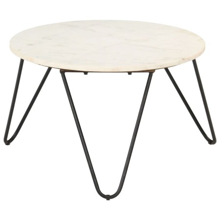 Mesa de centro piedra real textura de mármol blanco 65x65x42 cm by , Coffee table - Ref: Foro24-286446, Price: 112,15 €, Disc...