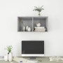 Mueble de pared de TV madera contrachapada hormigón 37x37x72 cm by , TV Furniture - Ref: Foro24-805475, Price: 40,26 €, Disco...