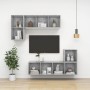 Mueble de pared de TV madera contrachapada hormigón 37x37x72 cm by , TV Furniture - Ref: Foro24-805475, Price: 40,26 €, Disco...