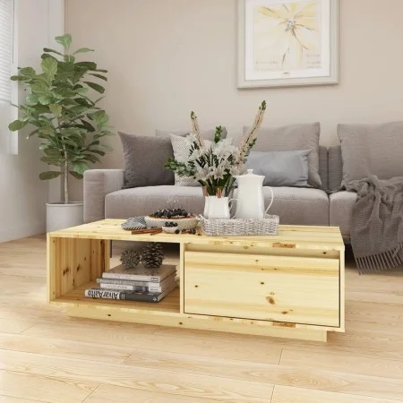 Mesa de centro de madera maciza de abeto 110x50x33,5 cm de vidaXL, Mesas de centro - Ref: Foro24-809881, Precio: 54,06 €, Des...