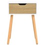 Mesitas de noche 2 uds madera ingeniería blanco y roble Sonoma by , Nightstands - Ref: Foro24-326806, Price: 98,54 €, Discoun...