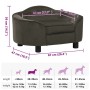 Sofá para perros felpa gris oscuro 67x47x36 cm by , Beds for dogs - Ref: Foro24-171087, Price: 107,99 €, Discount: %