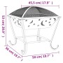 Brasero con atizador acero XXL 50 cm de , Chimeneas - Ref: Foro24-360065, Precio: 111,94 €