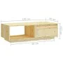 Mesa de centro de madera maciza de abeto 110x50x33,5 cm de vidaXL, Mesas de centro - Ref: Foro24-809881, Precio: 54,06 €, Des...