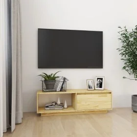 Solid pine wood TV cabinet 110x30x33.5 cm by vidaXL, TV Furniture - Ref: Foro24-809888, Price: 52,62 €, Discount: %