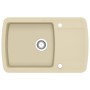 Fregadero de cocina de granito con un seno beige de , Fregaderos - Ref: Foro24-144852, Precio: 174,49 €