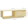 Mueble de TV de madera maciza de pino 110x30x33,5 cm de vidaXL, Muebles TV - Ref: Foro24-809888, Precio: 52,62 €, Descuento: %