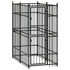 Outdoor steel dog kennel 1.84 m² by vidaXL, Dog kennels and fences - Ref: Foro24-171472, Price: 306,26 €, Discount: %