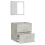 Armario de baño con espejo madera de ingeniería gris hormigón von , Badezimmermöbel - Ref: Foro24-804867, Preis: 67,86 €, Rab...