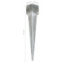 Picas de tierra 6 uds acero galvanizado plateado 14x14x91 cm | Foro24.es | Tu tienda online para hogar, jardín y más Foro24.es