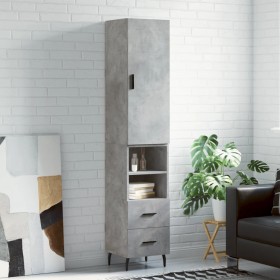 Aparador de madera contrachapada gris hormigón