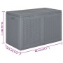 Caja de almacenaje para jardín PP aspecto de ratán gris 180 L von , Aufbewahrungsboxen für den Außenbereich - Ref: Foro24-364...