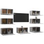 Muebles de salón 7 pzas gris hormigón 30,5x30x60 cm von , TV-Möbel - Ref: Foro24-3079163, Preis: 201,01 €, Rabatt: %