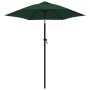 Sombrilla de aluminio verde 200x224 cm