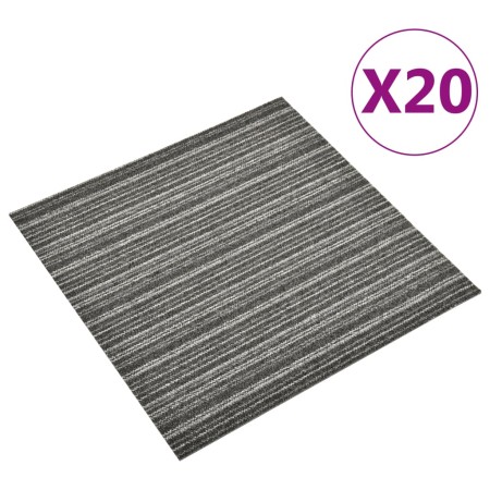 Baldosa de suelo de moqueta 20 uds 5m² 50x50cm antracita rayada von , Böden und Teppiche - Ref: Foro24-147308, Preis: 110,92 ...