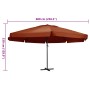 Sombrilla de jardín con palo de aluminio terracota 600 cm by , Umbrellas - Ref: Foro24-47375, Price: 265,06 €, Discount: %
