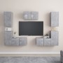 Juego de muebles de salón 7 piezas gris hormigón von , TV-Möbel - Ref: Foro24-3079091, Preis: 200,99 €, Rabatt: %