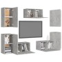 Juego de muebles de salón 7 piezas gris hormigón von , TV-Möbel - Ref: Foro24-3079091, Preis: 200,99 €, Rabatt: %