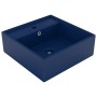 Lavabo cuadrado rebosadero cerámica azul oscuro mate 41x41cm by , Sinks - Ref: Foro24-146946, Price: 93,44 €, Discount: %