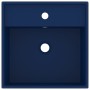 Lavabo cuadrado rebosadero cerámica azul oscuro mate 41x41cm by , Sinks - Ref: Foro24-146946, Price: 93,44 €, Discount: %