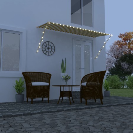 Toldo retráctil con LED amarillo y blanco 300x150 cm de , Toldos - Ref: Foro24-145911, Precio: 63,65 €, Descuento: -5%%