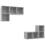 Muebles de salón de pared 4 pzs madera ingeniería gris hormigón von , TV-Möbel - Ref: Foro24-3079839, Preis: 146,52 €, Rabatt...