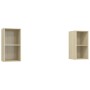 Muebles de salón de pared 2 pzas madera ingeniería roble Sonoma de , Muebles TV - Ref: Foro24-3079847, Precio: 69,55 €