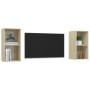 Muebles de salón de pared 2 pzas madera ingeniería roble Sonoma de , Muebles TV - Ref: Foro24-3079847, Precio: 69,55 €