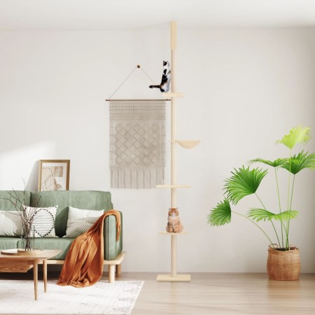 Árbol rascador para gatos de suelo a techo crema 263,5-289,5 cm von , Katzenmöbel - Ref: Foro24-171708, Preis: 84,91 €, Rabat...