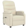Sillón reclinable eléctrico de cuero sintético crema by , Armchairs - Ref: Foro24-3073671, Price: 238,42 €, Discount: %