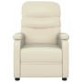 Sillón reclinable eléctrico de cuero sintético crema by , Armchairs - Ref: Foro24-3073671, Price: 238,42 €, Discount: %