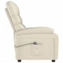 Sillón reclinable eléctrico de cuero sintético crema by , Armchairs - Ref: Foro24-3073671, Price: 238,42 €, Discount: %