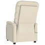 Sillón reclinable eléctrico de cuero sintético crema by , Armchairs - Ref: Foro24-3073671, Price: 238,42 €, Discount: %